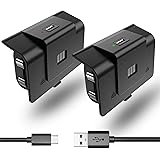 2 Pack Rechargeable Controller Battery Pack for Xbox One/Xbox Series X S with 4 Battery Cover Play and Charge Kit with Micro 