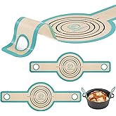 Silicone Bread Sling Dutch Oven - Best Japan Silicone Non-Stick & Easy Clean Reusable Baking Mat With Extra Long Handles, Baking Sheet Liner 2 Pcs (Aqua Sky)