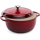 Best Choice Products 6qt Ceramic Non-Stick Heavy-Duty Cast Iron Dutch Oven w/Enamel Coating, Side Handles for Baking, Roastin