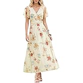 ANRABESS Womens Summer Floral Maxi Dress Short Sleeve Flowy Tulle Wedding Guest Beach Vacation 2026 Spring Party Long Dresses