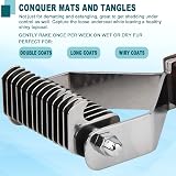onebarleycorn Dog Grooming Coat Rake 14-Blade Undercoat Deshedding Tool view 5