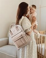 LOVEVOOK Baby Changing Bag Backpack Large Nappy Diaper Bag Beige Khaki view 7