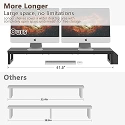 LAND·VOI Dual Monitor Stand Riser,41.5'' Long