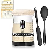 Coco Bird Pro Sourdough Starter Kit- 50oz Large Capacity Sourdough Starter Jar, 17 Flavorful Fermentation Recipes, Sourdough Bread Baking Supplies for Making Delicious Sourdough Breads(1PCS)