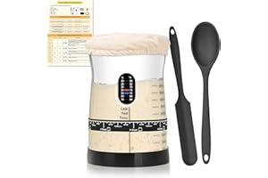 Coco Bird Pro Sourdough Starter Kit- 50oz Large Capacity Sourdough Starter Jar, 17 Flavorful Fermentation Recipes, Sourdough 