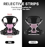 Belababy Dog Harness Front Clip No Pull Adjustable Reflective Pink S view 6