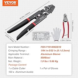 VEVOR Wire Rope Crimping Tool and Cutter Up To
