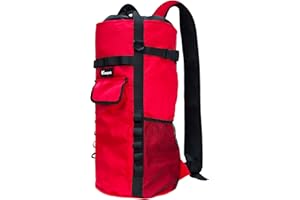 Keepark Rock Climbing Rope Storage Bag - Large Capacity Tree Rope Storage Backpack, Waterproof Oxford Outdoor Climbing Rope Bag With Adjustable Shoulder Straps - Red