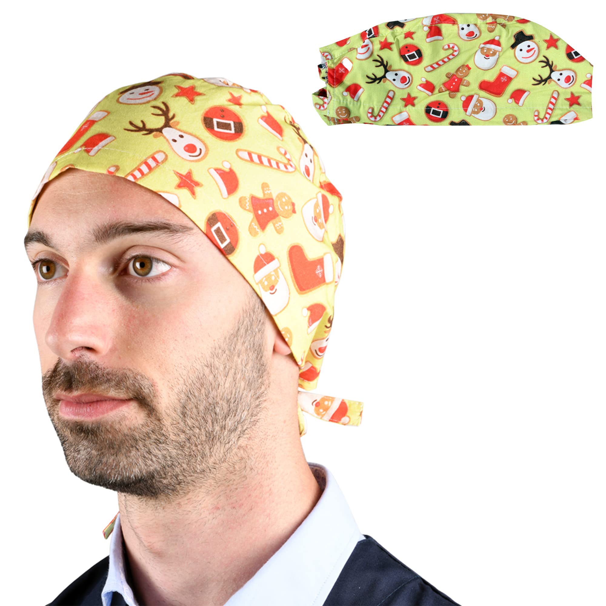 GIMA Hood various patterns surgical caps made from 100% high-quality pure poplin 40 cotton, absorbent, highly breathable, latex-free