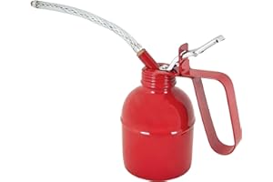 AURORA TOOLS Oil Can, 10 oz Capacity, Steel, Red