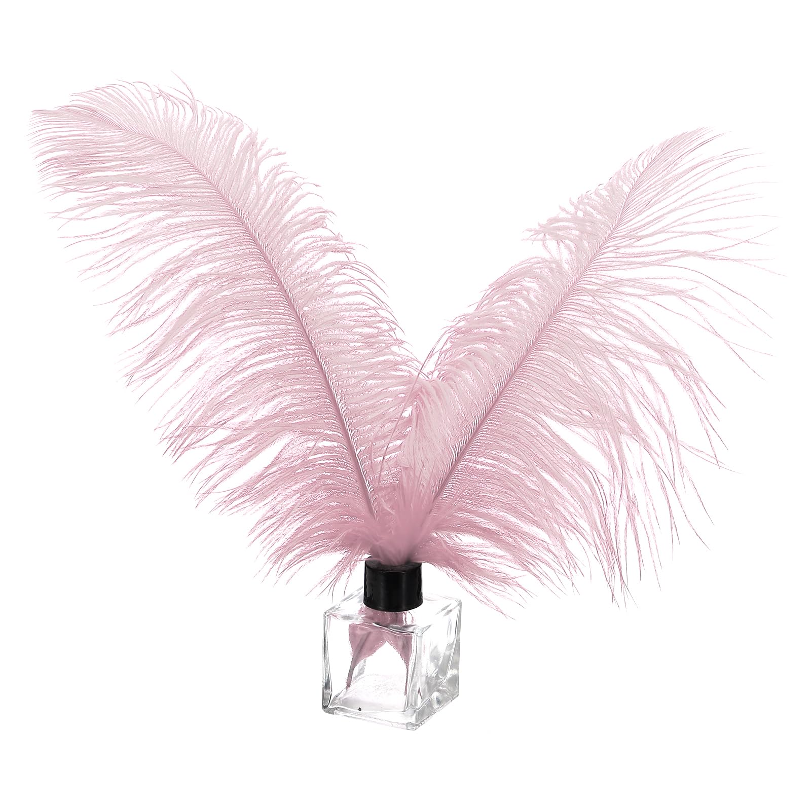 PATIKIL 30 Pcs Natural Ostrich Feathers Bulk 10-12 Inch/ 25-30 cm Large Ostrich Feathers for Crafts Home Decoration Wedding Party Vase Decor (Dark Pink)