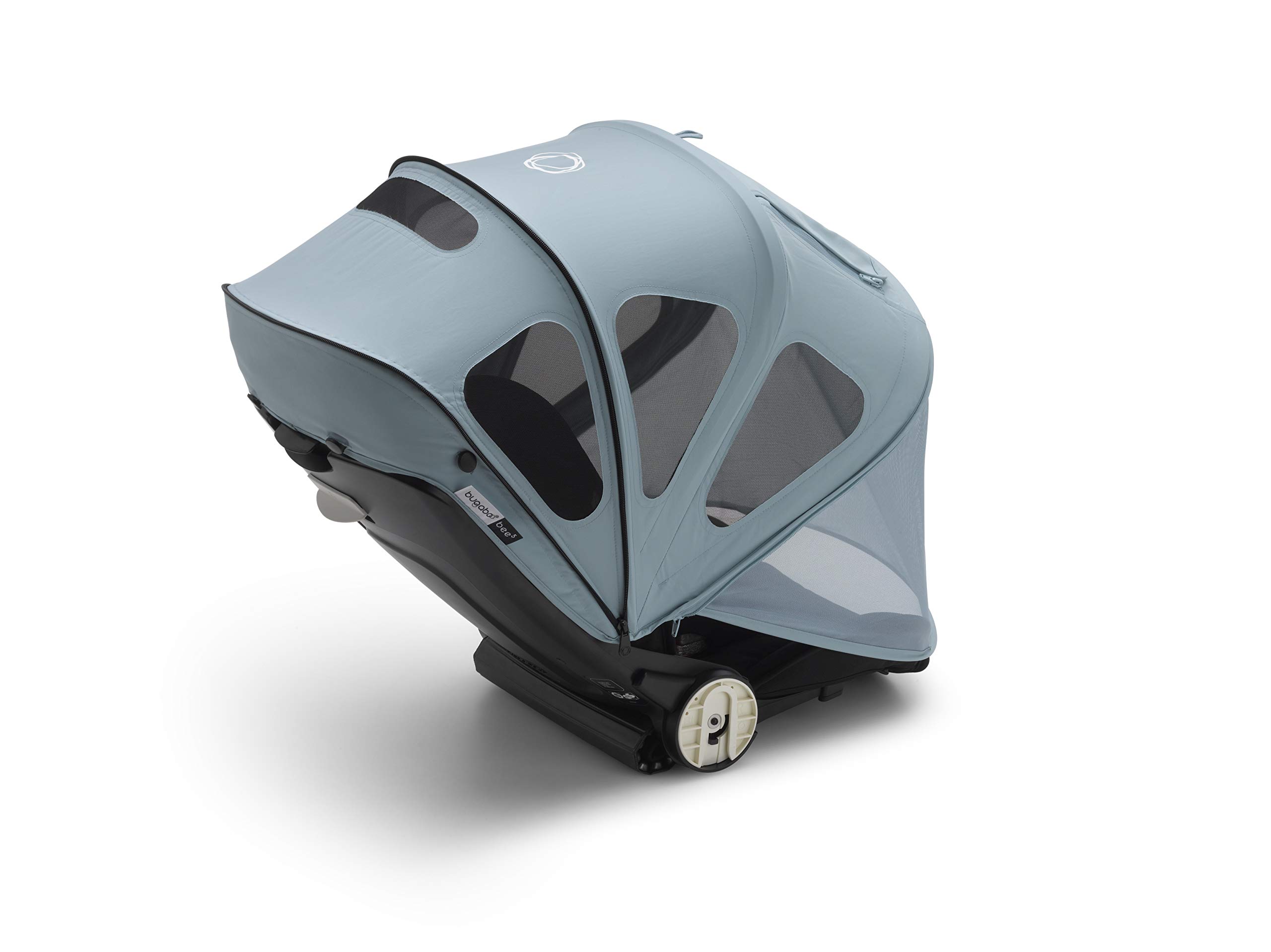Bugaboo Bee Breezy Sun Canopy - Extendable Sun Canopy with UPF Sun Protection and Mesh Ventilation Panels - Vapor Blue