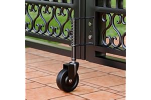 DURIGID 4” Spring Loaded Gate Caster Heavy Duty Gate Wheels for Wooden, Vinyl and Metal Gates, Gate Wheel with 360° Swivel, Ideal for Outdoor Fence Gates, 200 Lbs Capacity, 1 Pcs, Black