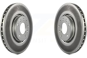 GENIUS Front Coated Disc Brake Rotors Pair For Saab 9-5 9-3 Saturn Astra KG-100185