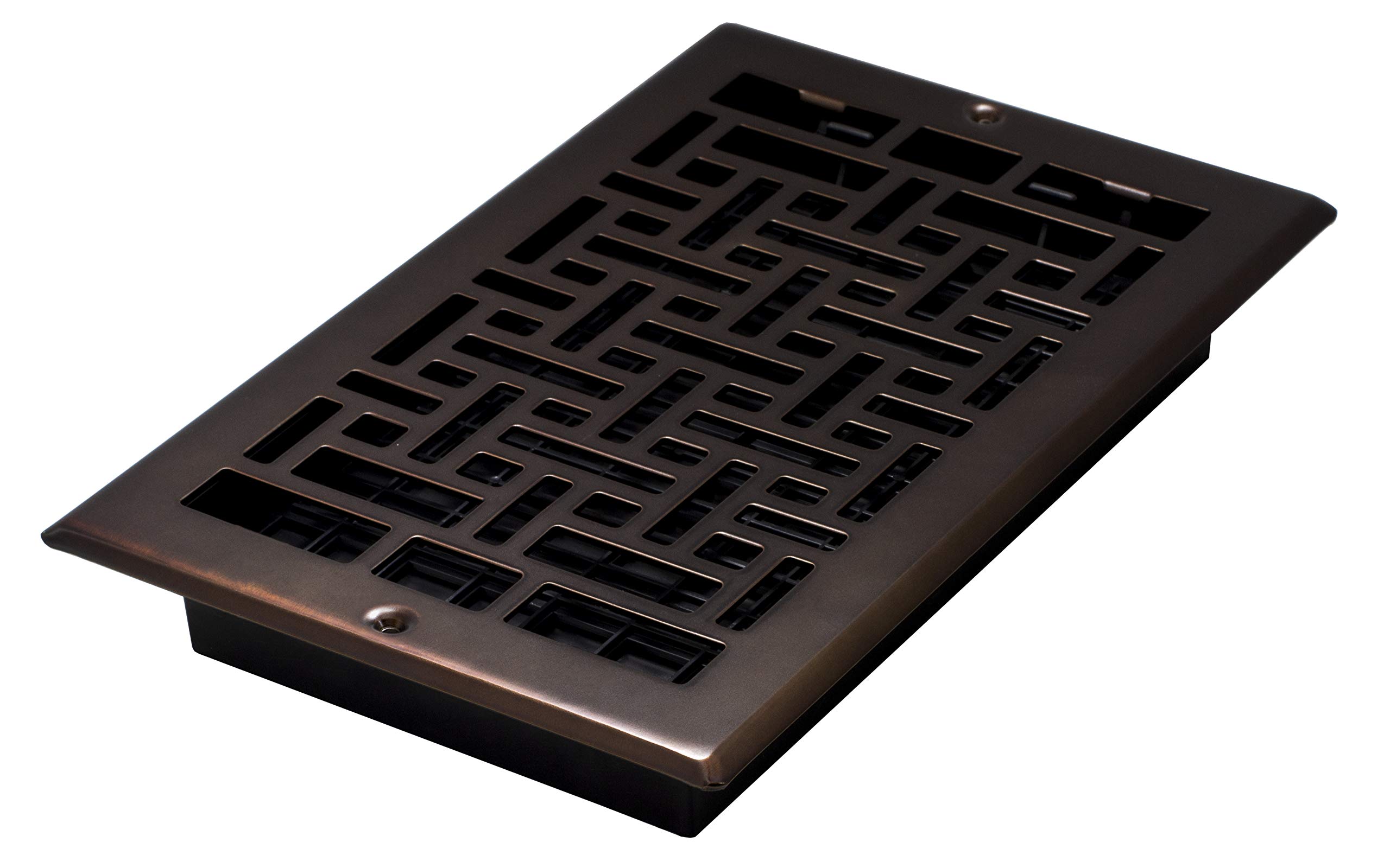 Decor Grates AJL610W-RB Oriental Wall Register, Rubbed Bronze Finish, 6x10