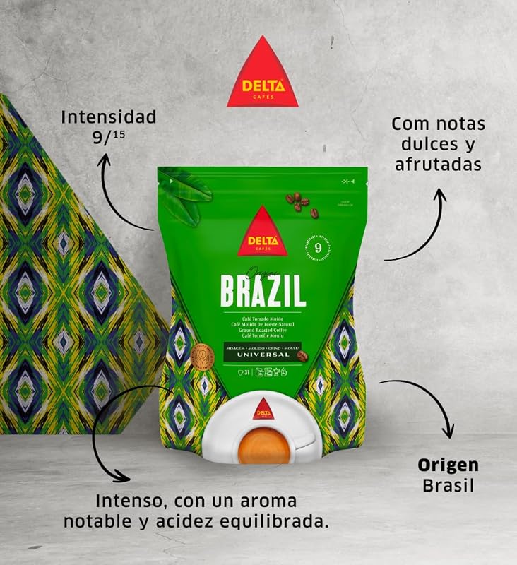 Origin Brazil - Café moído - Mistura Aromática e Tropical - Doce e Frutado - 220 g