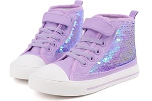 Toandon Kids Adorable Fashion High Top Casual Canvas Sneakers