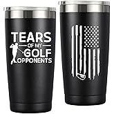 Golf Gifts for Men Dad, Grandpa, Uncle, Him. Husband - Valentines Day Golf Lover Unique Coffee Cup - Fathers Day Gift- 20oz Stainless Steel Double Wall Insulated Golfer Tumbler