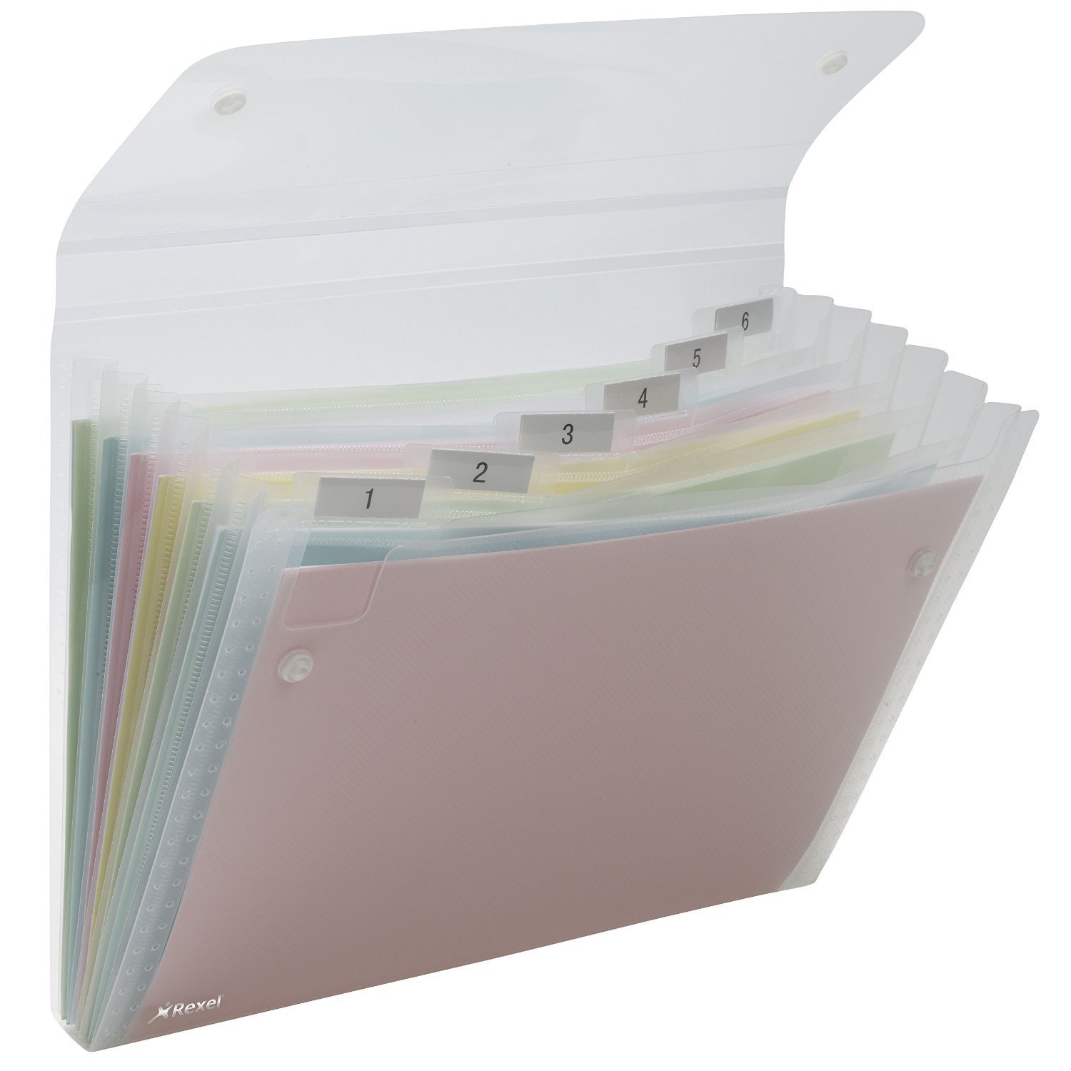 Rexel Ice Expanding File Clear (Pack Size 1, 6 Pockets, 120 Sheets)