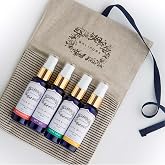 BALIPURA Crystal Infused Aura Spray Travel Set, Aromatherapy Mist, 4 x 30ml | Includes Let Go, Protection, Pure Love &amp; Grounding, 4 Crystal-Infused Aura Mists for Travel, Meditation &amp; Daily Rituals