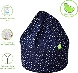 BeanLazy 100% Cotton Child Size Navy Stars Bean Bag With Filling view 3