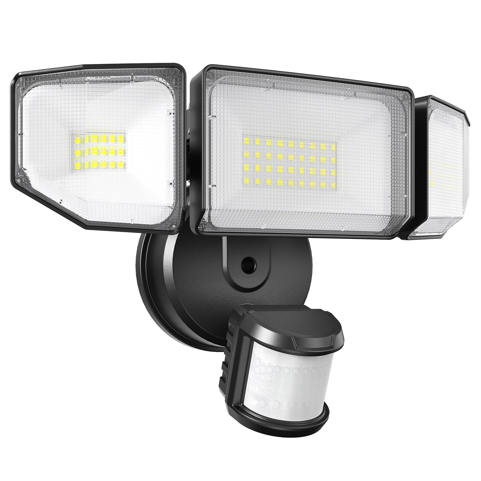 Photo 1 of Abovizo 85W LED Security Lights Motion Sensor Light Outdoor, 8500LM Dusk to Dawn, IP65 Waterproof, 6500K, 3 Head Motion Detected Flood Light, Floodlight for Outside, Garage, Yard, Porch (Black)