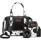 Wrangler 3Pcs Doctor Bag Sets for Women Top-handle Satchel Bag with Cell Phone Handbag and Coin Purse