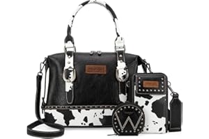 Wrangler 3Pcs Doctor Bag Sets for Women Top-handle Satchel Bag with Cell Phone Handbags and Coin Purse