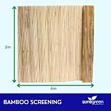Suregreen Bamboo Fence Screening 2m x 4m Natural Split Cane Privacy view 3