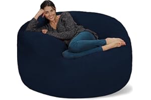 Chill Sack Bean Bag Chair Cover, 5-Feet, Microsuede - Navy
