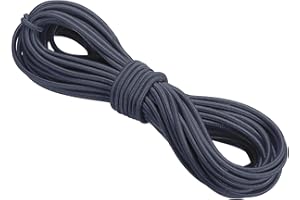 PATIKIL Elastic Cord Heavy Stretch String Rope 1/8" 11 Yards(3mm x 10m) Dark Grey for Crafting DIY Sewing Hook Straps Camping