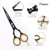 Candure Hair Cutting Scissors 5.5 inch Professional Barber Shears Set view 2