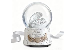 Aobaks Christmas Indoor Decor Angel Statue, Healing Angel Figurines for Women, Ideas,Resin Angel Statue Music Snow Globe Cat Dog Pet Memorial Gifts, pet Loss Sympathy Gift