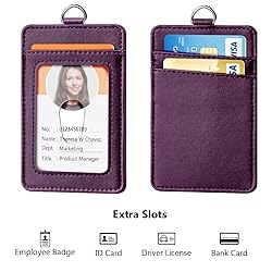 Leather Badge Holder and Adjustable Retractable