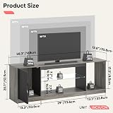 Bestier 145 CM LED TV Stand 55 60 65 Inch with Glass Shelves Cabinet view 9