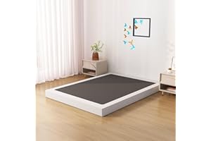 Upcanso King Box Spring Bed Base 6 Inch, Low Profile Metal Box Spring King with Fabric Cover, 3000 Lbs Max Weight Capacity Mattress Foundation, Noise-Free, Easy Assembly
