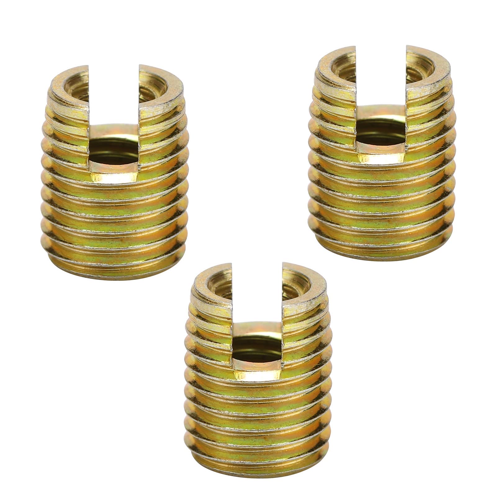 20Pcs 302 Carbon Steel Self-Tapping Thread Insert Screw Bushing Repairing Kit Thread Repair Insert(M8*1.25 Outer M12*1.5)