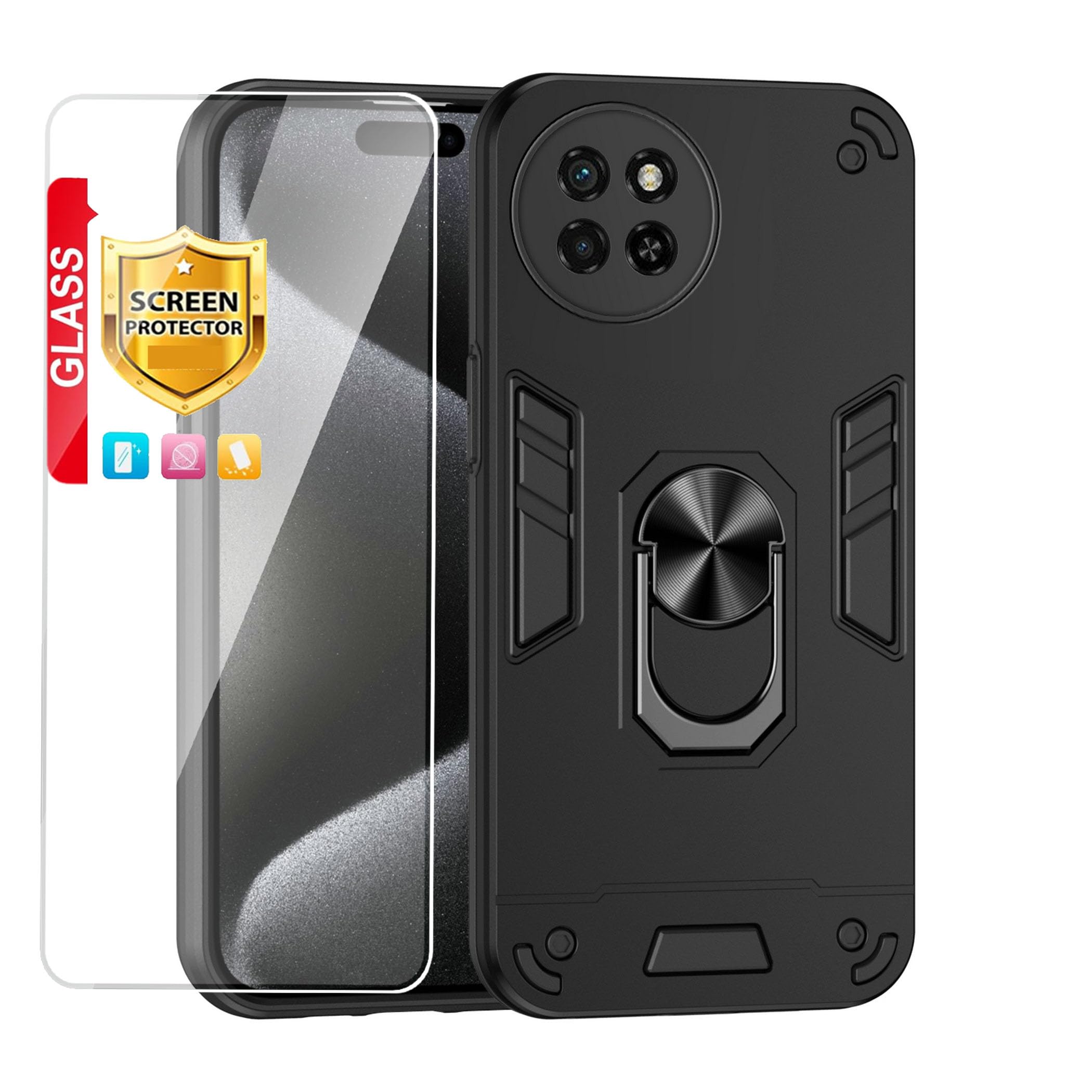 vbsyuwsa Compatible with itel S23 4G Case,Tempered