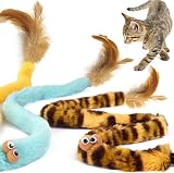 GingerUPer Cat Toy Set 6 Pack Interactive Feather Rainbow Wand Toys view 2