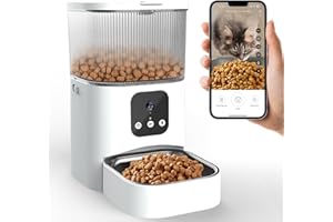Abdtech Automatic Cat Food Feeder: Pet Food Dispenser - Cat Food Bowl - 3L Automatic Dogs Feeder - Auto Cat Feeder with Camera - Gravity Cats Feeder