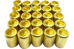 ZGTOOLS 25PCS 7325 Hose Ferrules Brass Fitting, 0.560in ID x 1in Long for Air, Torch, Acetylene Hose Repair - Use With hose Crimper Tool Kit