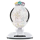 4moms mamaRoo 4 Baby Swing, Bluetooth Baby Rocker with 5 Unique Motions, Soft, Plush Fabric, Multi Plush