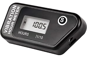 Runleader Digital Wireless Hour Meter,Vibration Operation for Golf Cart Tractor Generator Compressor Chainsaw Motorcycle Pres