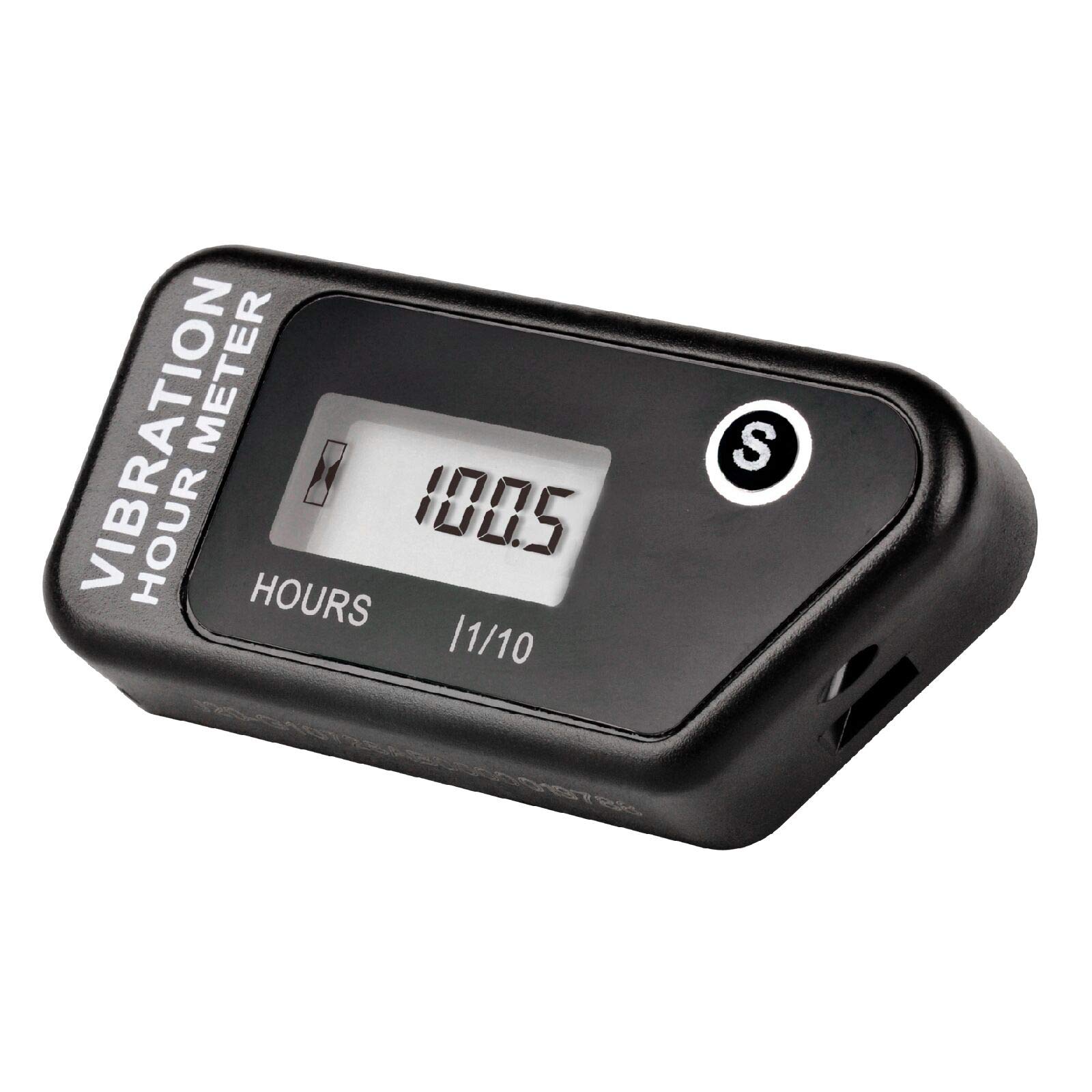 Runleader Digital Wireless Hour Meter Vibration Operation for Golf Cart Tractor Generator Compressor Chainsaw Motorcycle Motorcycle (016B-BK)