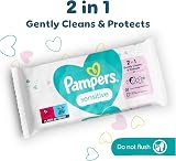 Pampers Sensitive Baby Wipes 1200 Unscented Soft Thick Cloth 15 Packs view 2