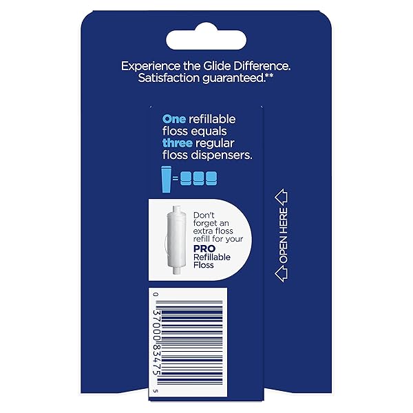 ORAL-B GLIDE PRO REFILLABLE DENTAL FLOSS STARTER KIT, 120M