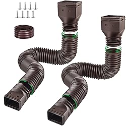 Gutter Downspout Extensions, 2 Pack Flexible Rain