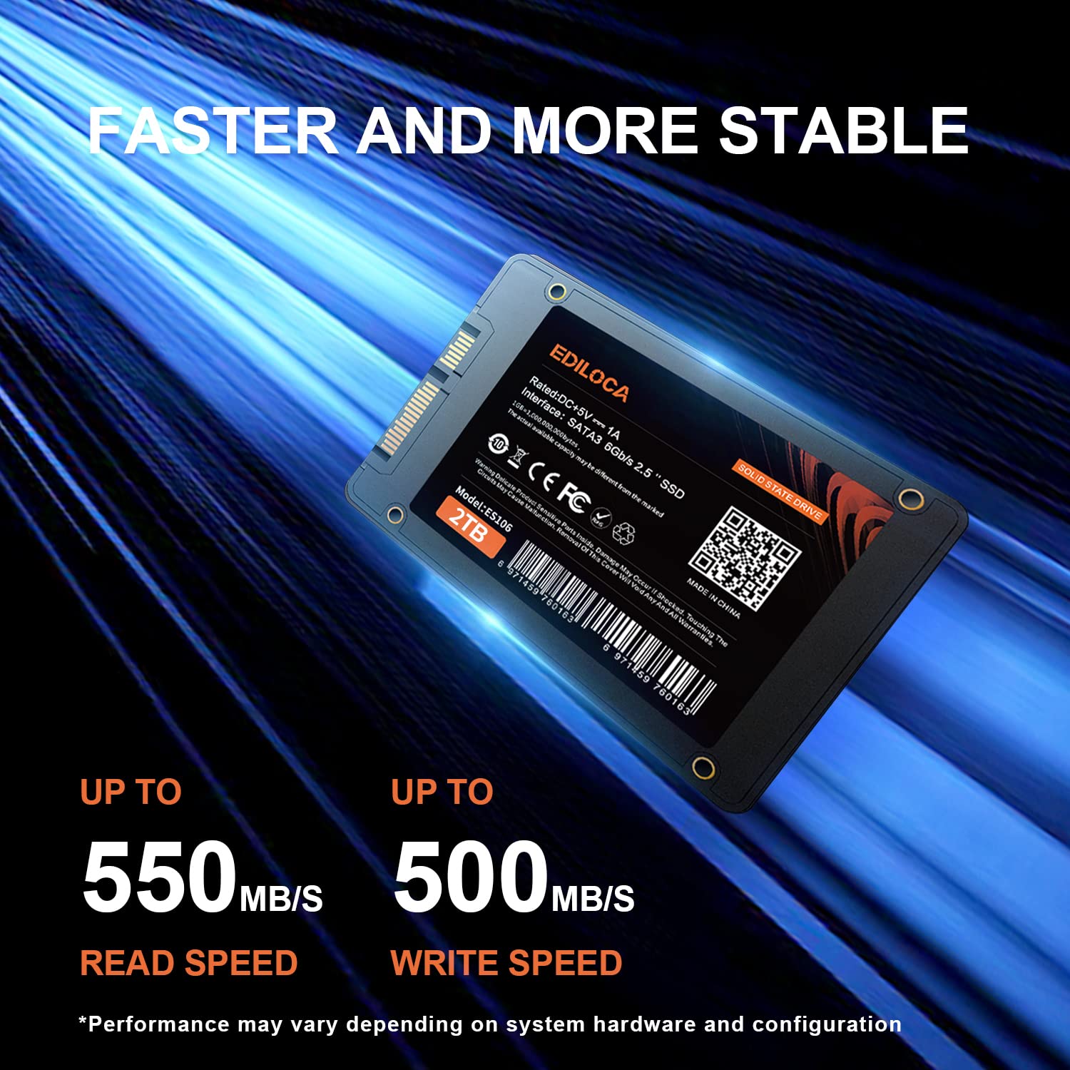 Ediloca 2TB SSD Internal Solid State Drive 2.5