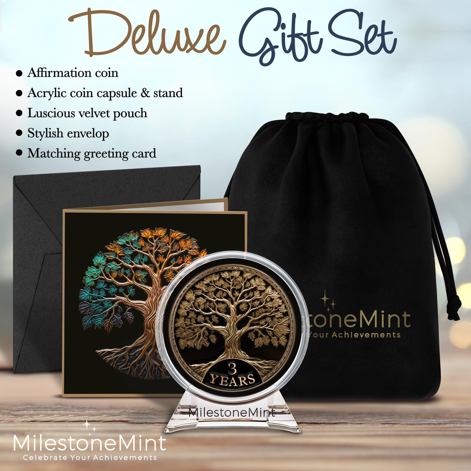 MilestoneMint Affirmation Sobriety Coin Gift Set