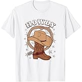 American Western Howdy Gear for Cowboys & Cowgirls Howdy Funny Cowboy Boots Hat Texas Rodeo Country Western T-Shirt